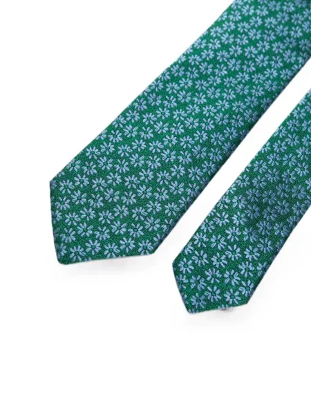 Cravată Antonio Muro cu model floral verde