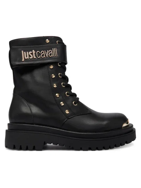 Just Cavalli botine cu plat negru