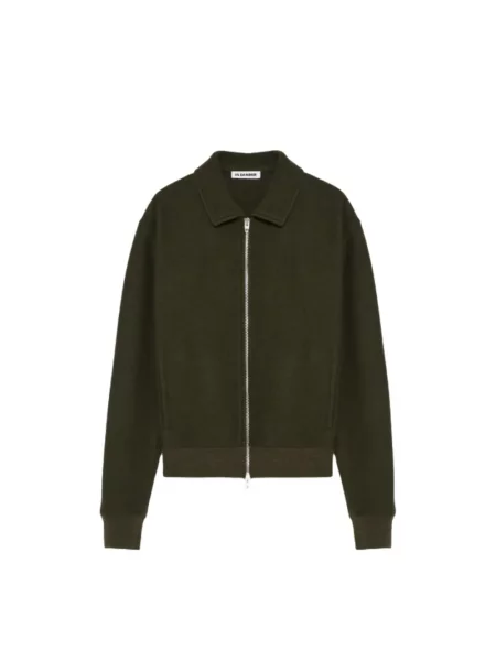 Gulerat geacă Jil Sander verde