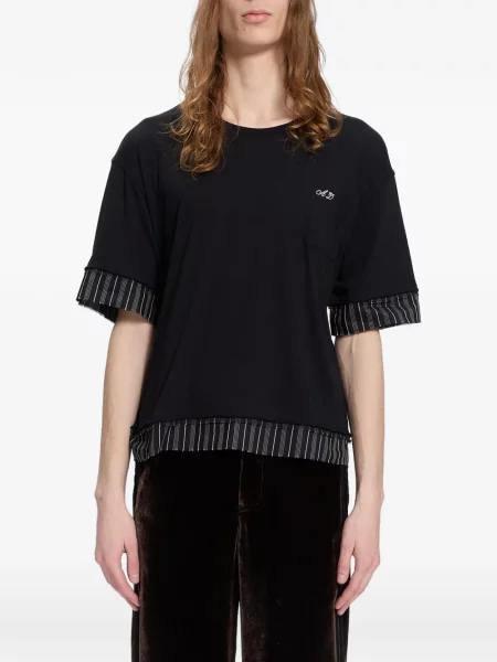 Tricou Ann Demeulemeester cu autograf negru