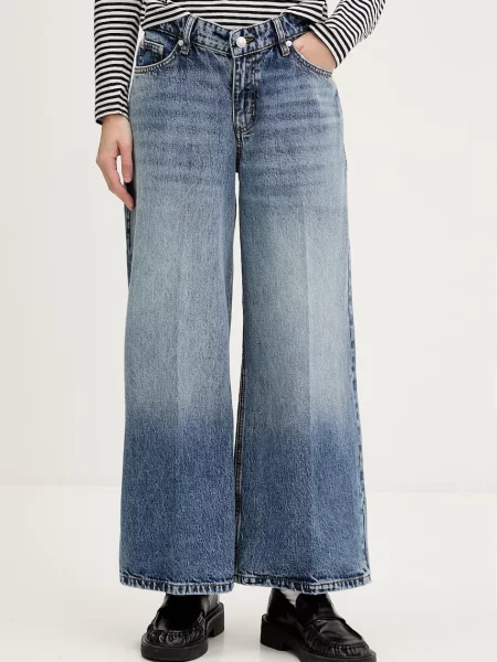 HUGO blugi wide leg pentru femei albastru