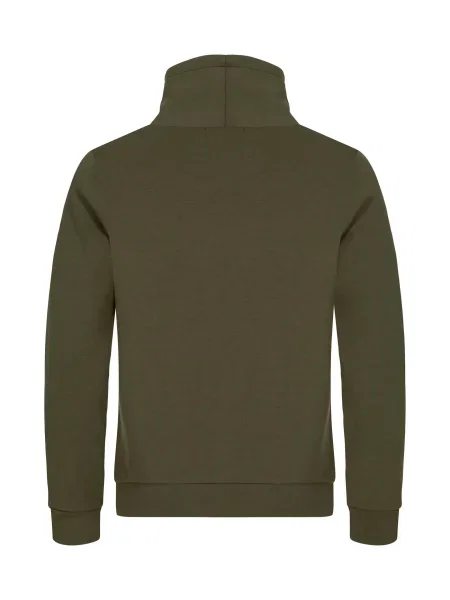 Clique Hobart bluza z wysokim kołnierzem z miękkiego materiału air-layer – Fog zielona