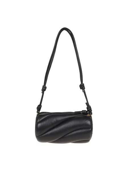 Fiorucci torebka skórzana Black Leather Mella Bag czarny