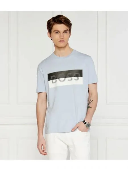 BOSS GREEN Tricou | stretch albastru