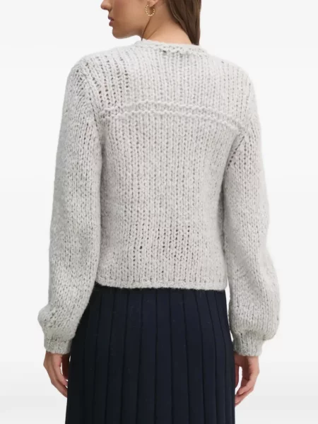 Пуловер Oui сиво