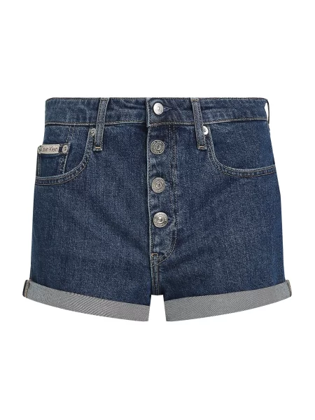 Pantaloni Calvin Klein Jeans scurte albastru