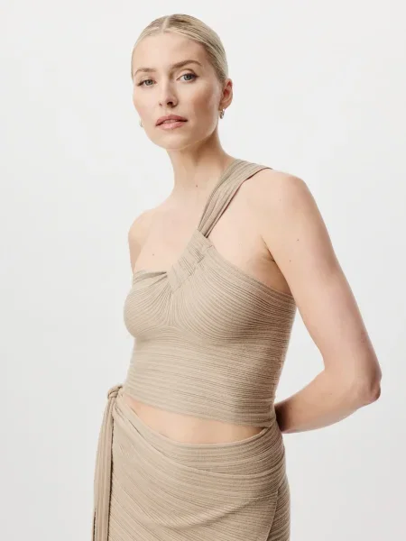 LeGer by Lena Gercke Top brodat Connie' bej
