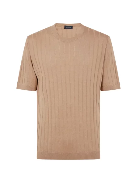 Pleteni rebrasta majica kratkih rukava Tagliatore