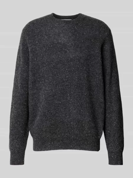 Sweter z wełny z prążkowanymi ściągaczami Annarr