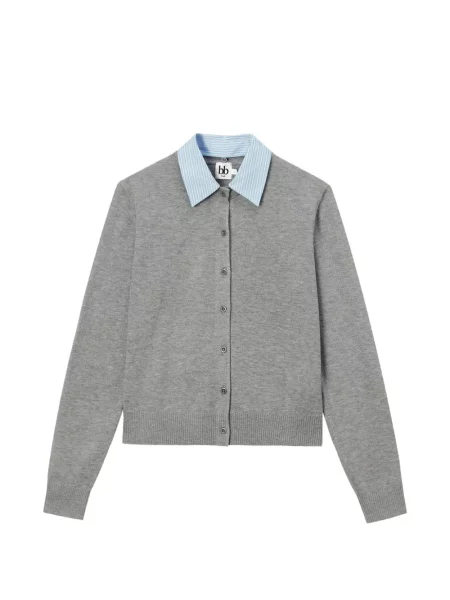 Gulerat cardigan B+ab gri
