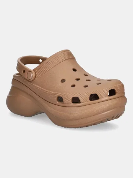 Чехли Crocs Classic Bae Clog с платформа кафяво