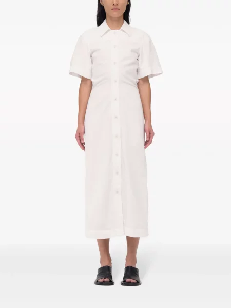 Rochie tip cămașă Another Tomorrow alb