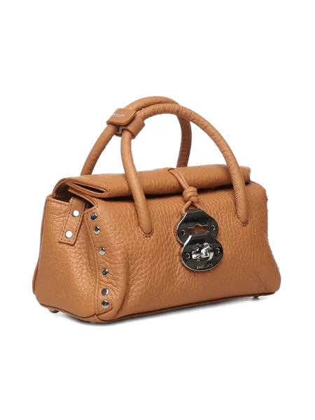 Mała torebka skórzana Zanellato brązowa