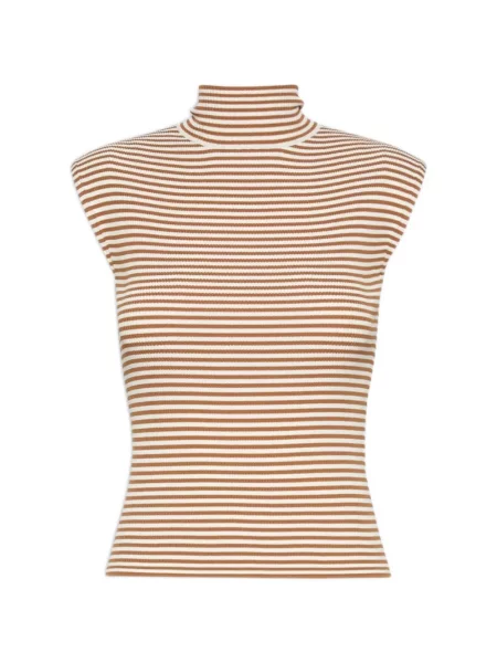 Tricou polo Max Mara fără mâneci din crep
