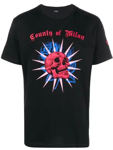 Tricou County Of Milan cu imagine negru