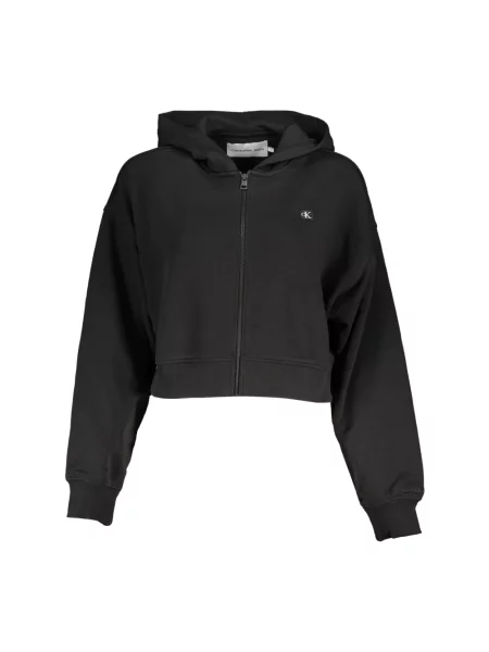 Bluza z kapturem Calvin Klein z kapturem czarna