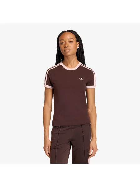 T-shirt adidas 3 Stripes Slim T-Shirt Aurora Coffee S