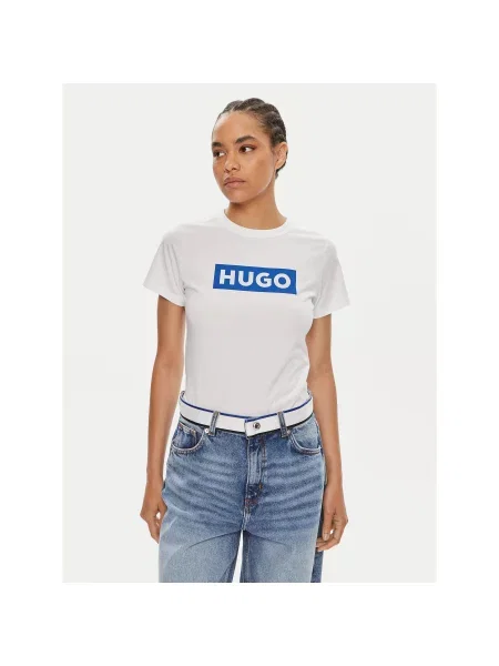 Hugo Majica Classic Regular Fit bela