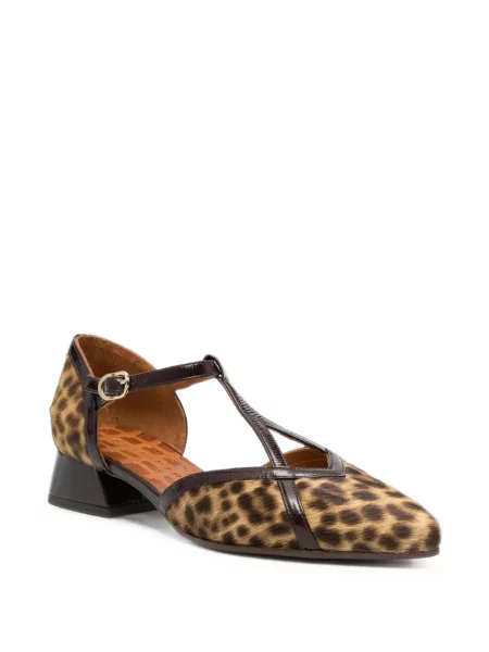 Pantofi cu toc Chie Mihara cu imagine cu model leopard maro