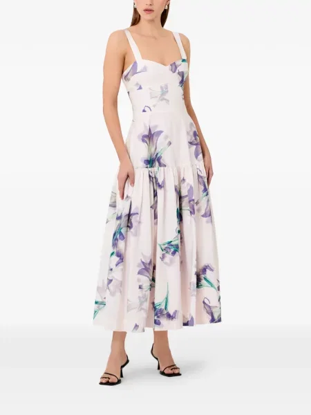 Rochie midi Nicholas cu model floral cu imagine