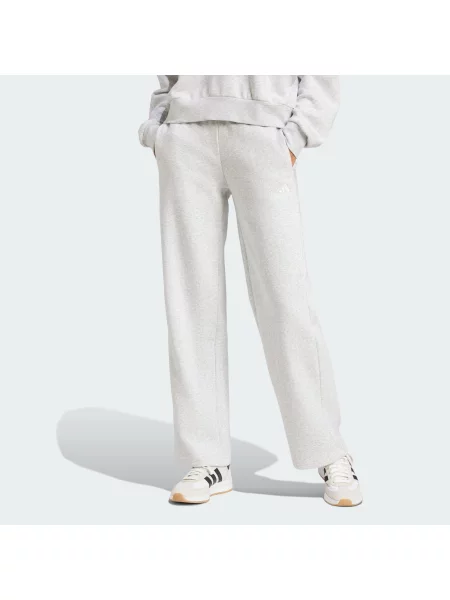 Spodnie Essentials Small Logo Feel Cozy Open-Hem białe