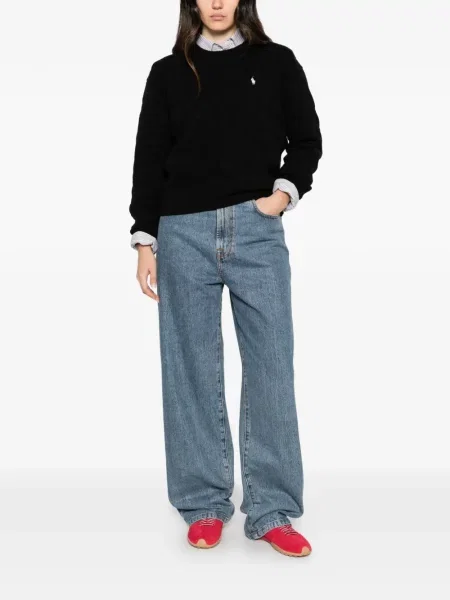 Pulover Polo Ralph Lauren cu broderie negru