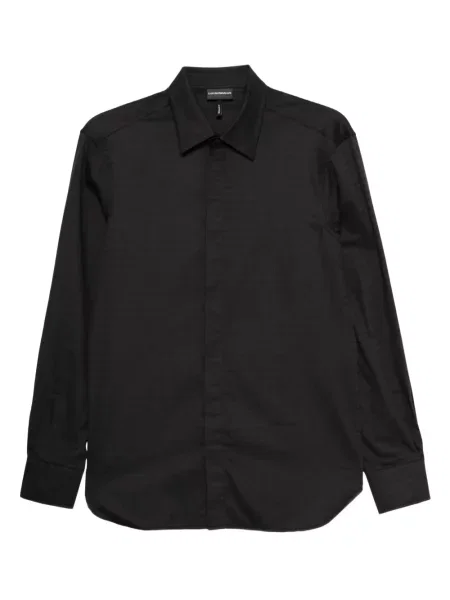Cămașă Emporio Armani lungă negru