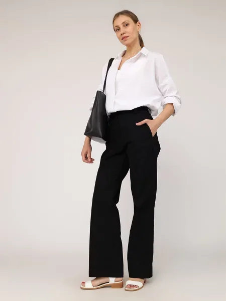 Штани повсякденні YUKI поліестер/еластан чорний