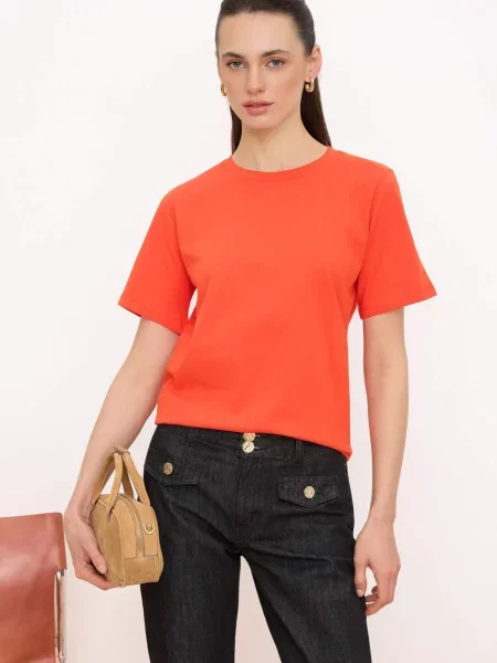 Trendyol Tricou orange roșu