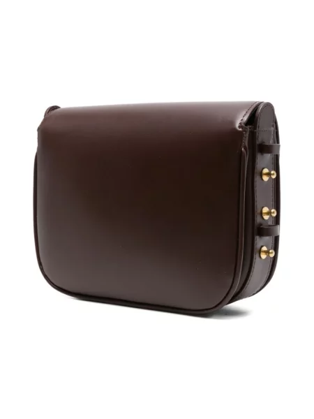 Torebka crossbody Soeur skórzana brązowa