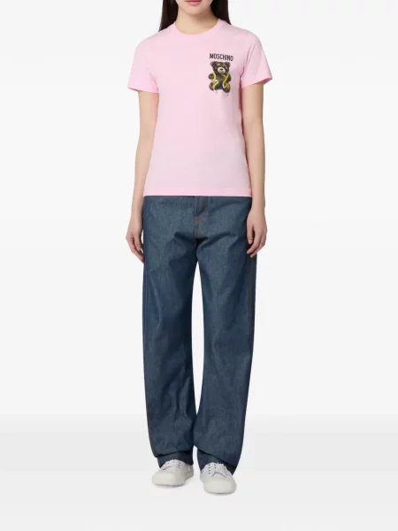 Ursuleț de pluș tricou Moschino din jerseu roz