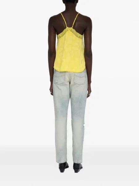 Top Zadig&voltaire cu model paisley galben