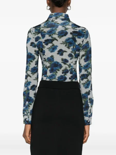 Body Coperni cu model floral cu imagine albastru