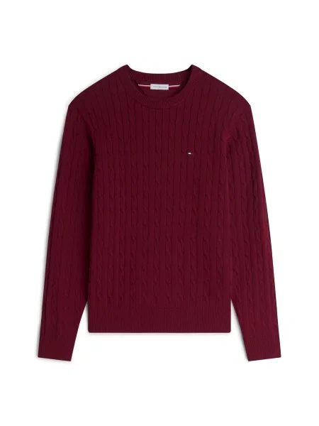 TOMMY HILFIGER Pulover Classic burgundy roșu