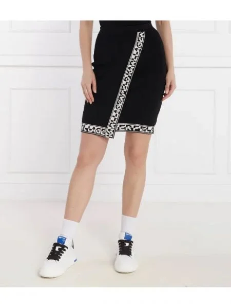 Karl Lagerfeld Fustă negru