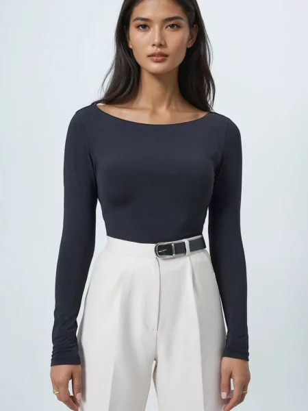 Trend Alaçatı Stili Tricou negru