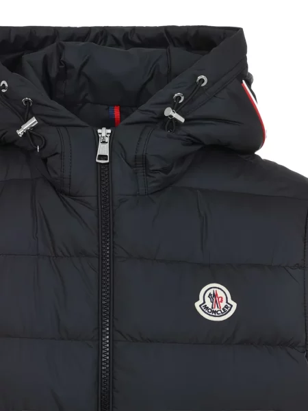 Елек Moncler с качулка синьо