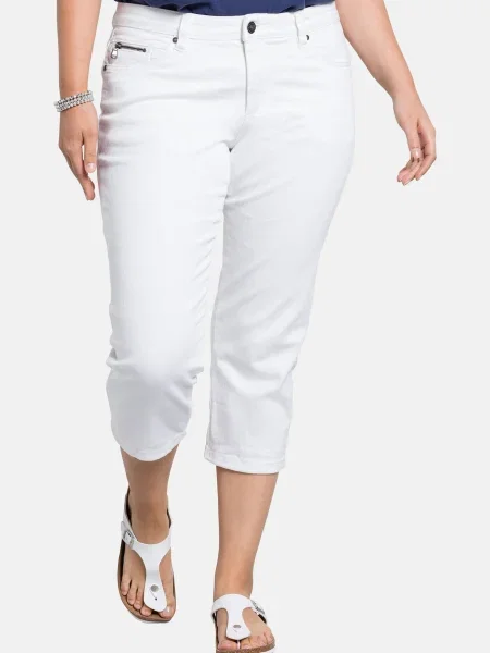 SHEEGO Jeans murdar alb