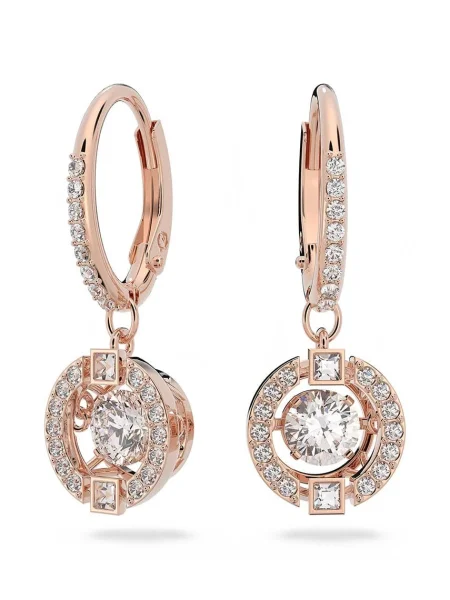 Kolczyki Swarovski różowe