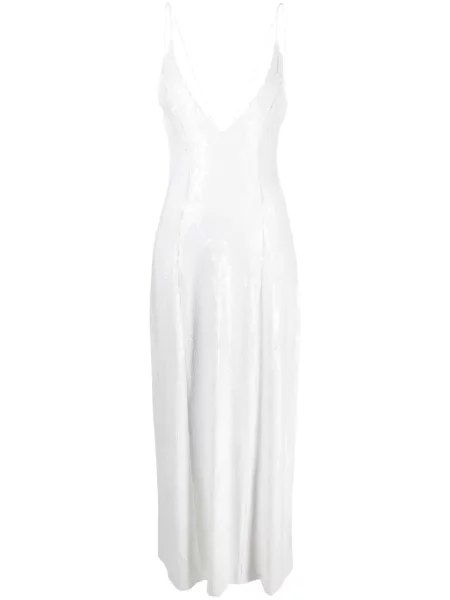 Rochie Khaite de mătase de costum alb