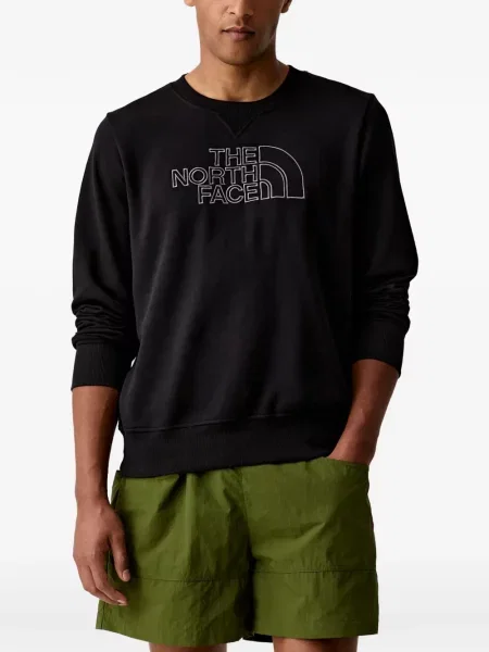 Hanorac crewneck The North Face cu decolteu rotund cu autograf negru