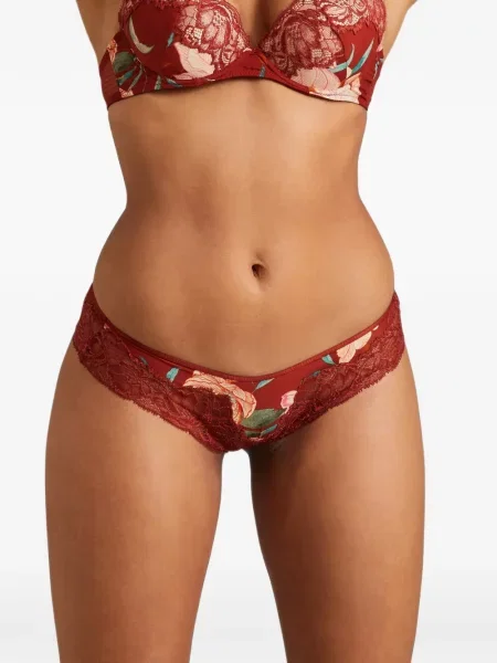 Chiloți briefs Aubade cu model floral cu imagine roșu