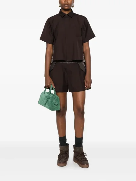 Pantaloni scurți Sacai maro