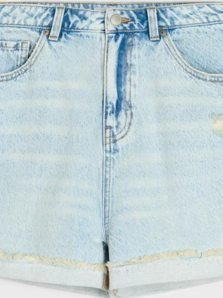 Джинсові шорти mom синій