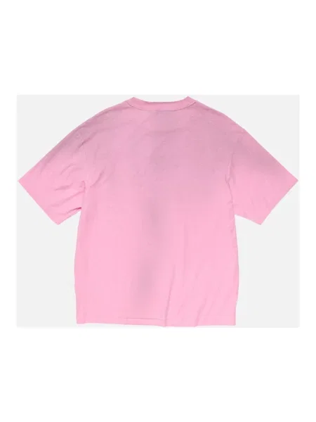 Koszulka Acne Studios z logo różowa