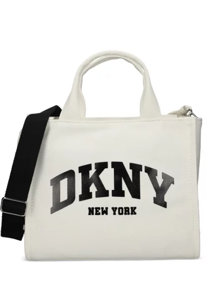 Geantă shopper Dkny cu autograf alb