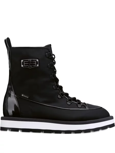 Čizmice Högl s vezicama s čipkom crna