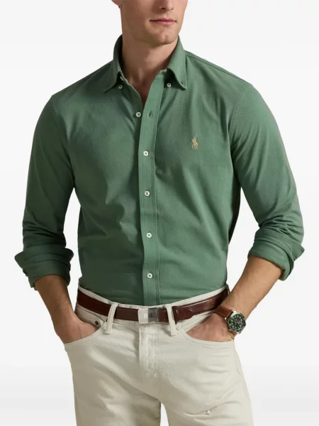 Kostkovaná dlouhá kšiltovka Polo Ralph Lauren bez rukávů modrá