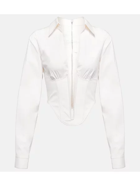 Top Dion Lee z gorsetem biały