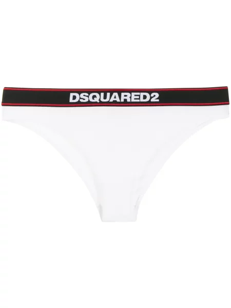 Chiloți tanga Dsquared2 alb